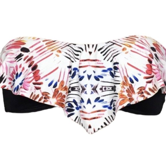 New $80 Ivanka Trump Bikini Top Size Large Strapless Bandeau or Halter Strap L - Picture 1 of 5